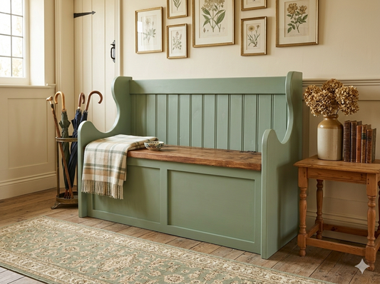 Heritage High-Back Storage Settle