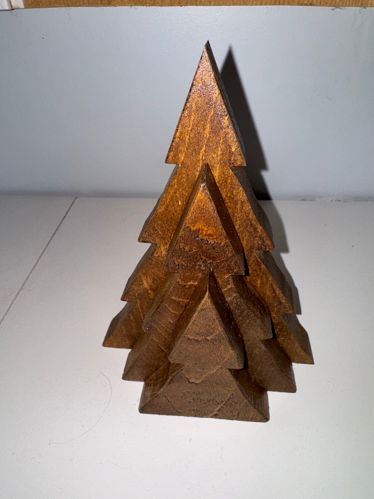 Set of 3 Wooden Christmas Trees – Handcrafted Rustic Decor. FREE Delivery..